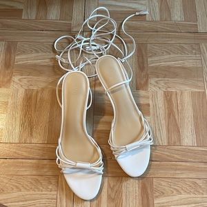 Urban Outfitters strappy white sandals